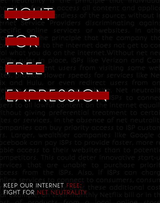 Free the Internet typography poster
